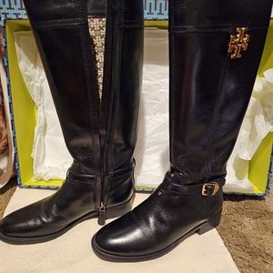 Size 7 Tory Burch black leather riding boots